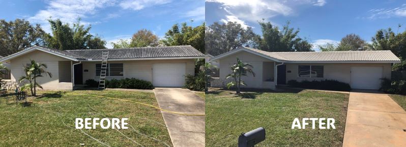 Roof power washing